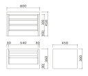 マガジンラック　D450シリーズ専用　スクエアパーツ簡単設置、カラーが選べる キッズスペース用 パーツ 2