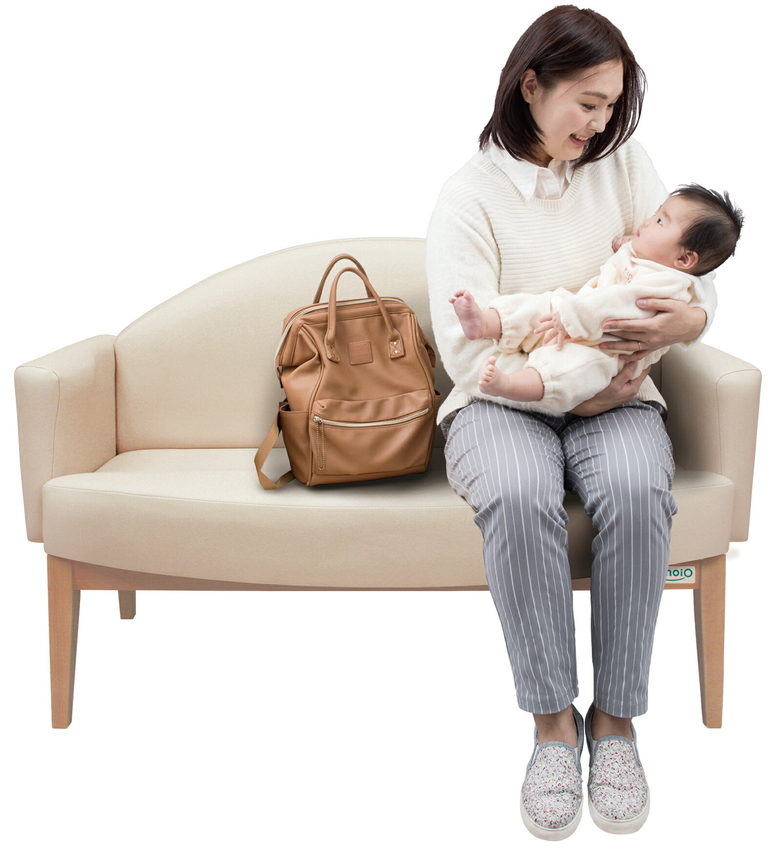 ベビールーム用 フェアリーチェア120　 授乳専用チェア BR-FC120 　omoio長時間の授乳でも疲れない、ゆったり2人掛けタイプの 快適チェア