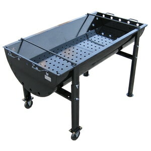 【BBQ お得な6点セット】コンロ1200型と鉄板(中)・焼アミ(中)・補助棚・灰かき・超し金職人手作りの カシワ サイズぴったり!すぐ使える!