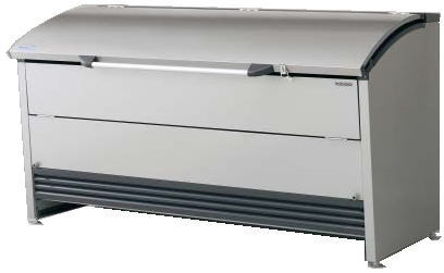 乐天商城 - ヨドコウ　ゴミ収集庫　ダストピット Rタイプ DPRA-1807 （容量 1000L ゴミ袋22個 11世帯用）軽い上ぶたで 開閉が簡単安全 らくらく！