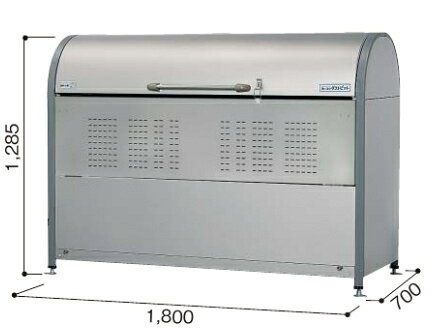 ヨドコウ ゴミ収集庫 ダストピット Nタイプ DPNC-1050(容量 1050L ゴミ袋23個 12世帯用)中身を見せずに 環境と調和するタイプ! [2]