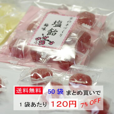 塩飴　梅味☆京のあめ 【業務用】50袋【送料込】【まとめ買い】