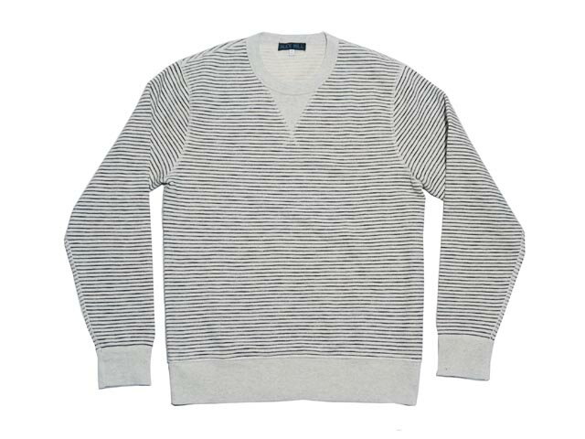 【送料無料!!】ALEX　MILL アレックス　ミル　STRIPED　crew　SWEATSHIRT　ストライプド　クルー　スウェットシャツ(HEATHER GREY / CHARCOAL)