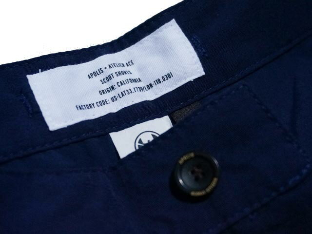 【送料無料!!】Ace　Hotel　X　Apolis　エースホテル　　アポリスTransition Scout Shorts　トランジション　スカウト　ショーツ(NAVY)
