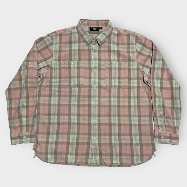 RRL / Farrell checked cotton shirt (pink)