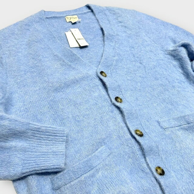J.CREW / Alpaca-blend V-neck cardigan sweater (HTHR POOL)