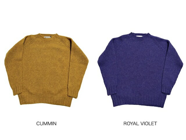 ハーレーオブスコットランド セーター メンズ Harley OF SCOTLAND / CREW NECK SWEATER CHUNKY KNIT