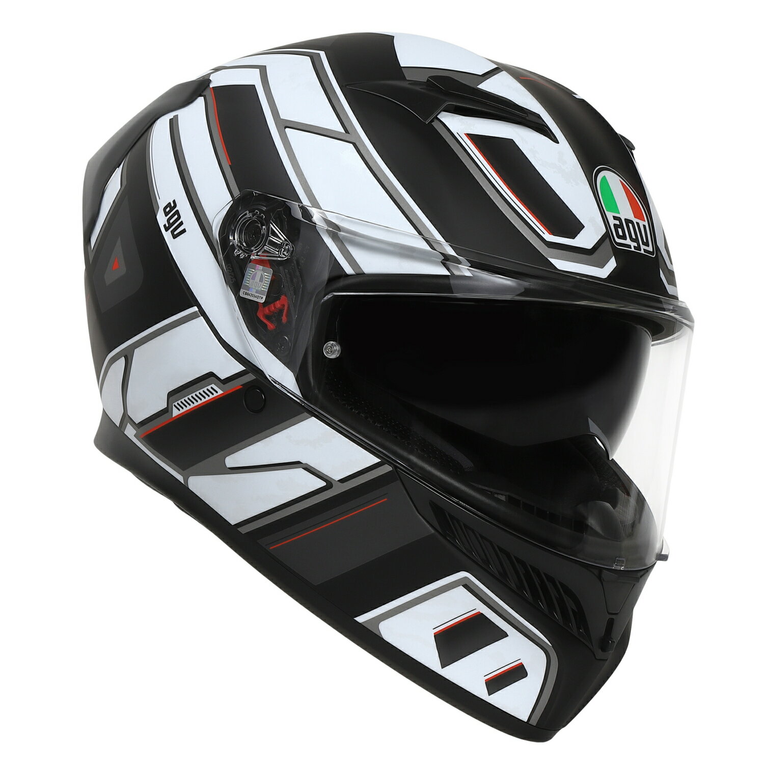 Rakuten - 【公式】K3 JIST Asian Fit - RIVIA MATT BLACK/WHITE バイク用 フルフェイスヘルメット 安心の保証付き AGV（エージーブイ）
