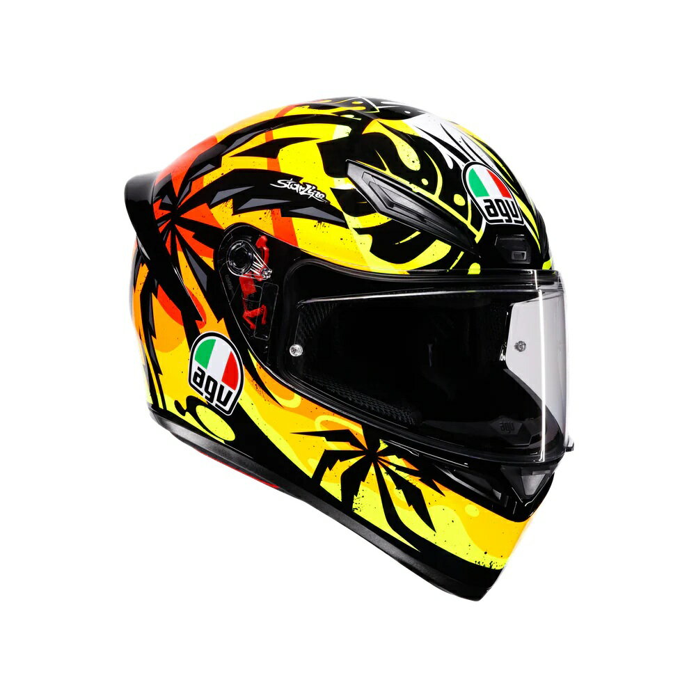 Rakuten - 【公式】K1 S AGV JIST Asian Fit 070-TROPICRUSH BLACK/ORANGE　バイク用 フルフェイスヘルメット 安心の保証付き AGV（エージーブイ）