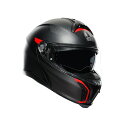 AGV（エージーブイ）公式　AGV TOURMODULAR 005-FREQUENCY MATT GUNMETAL/RED AGV（エージーブイ）安心の保証付きバイク用 フリップアップヘルメット システムヘルメット