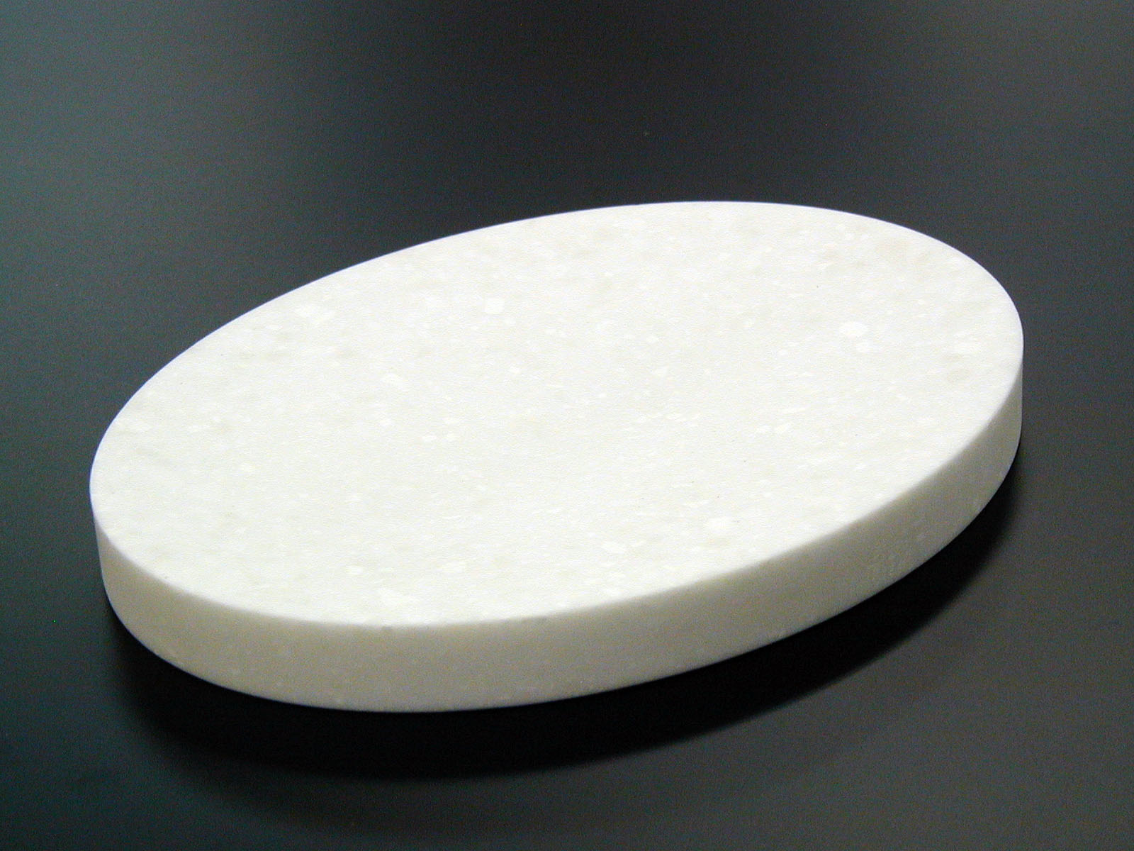 防カビ!人工大理石製 石鹸置き 白 薄型 楕円形