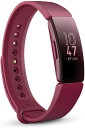 スマートウォッチ Fitbit Inspire フィットビット インスパイア フィットネストラッカー サングリア Sangria タッチスクリーン操作 耐水50m 着信/SMS/アプリ(LINE/Twitter/Facebook)通知 iOS/android対応 睡眠 歩数&距離&カロリー L/Sサイズ 並行輸入品 FB412BKBK-FRCJK