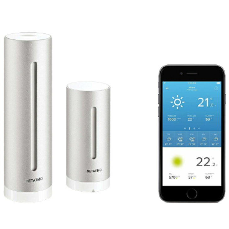 中古 訳あり NETATMO(ネタトモ) ウェザーステーション USB付属・ACアダプター無し スマホ対応 温度・湿度・気圧・二酸化炭素・騒音を測定 [並行輸入品] テレワーク、巣ごもり必須。換気の目安として最適