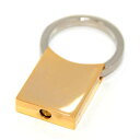 【SALE 50%OFF価格】キーホルダー レトロ セレブリティキー プルトップタイプ N-2 デコ素材 キーリング ゴールド【在庫限り】