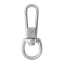 【SALE】 スナップフック L16-14mm 金具 回転 キーホルダー ナスカン バッグ金具 ニッケル 【在庫限り】 10個/50個