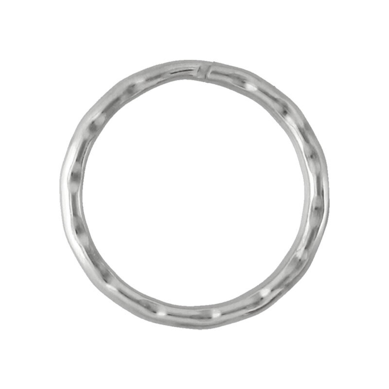 二重リング パーツ 模様押し 2NP プレス 鉄製 2.0×内23mm 直径28mm 波型 ニッケル シルバー 50個/100個/500個/1000個 大王製作所 キーリング 手芸 コイルパーツ 金具