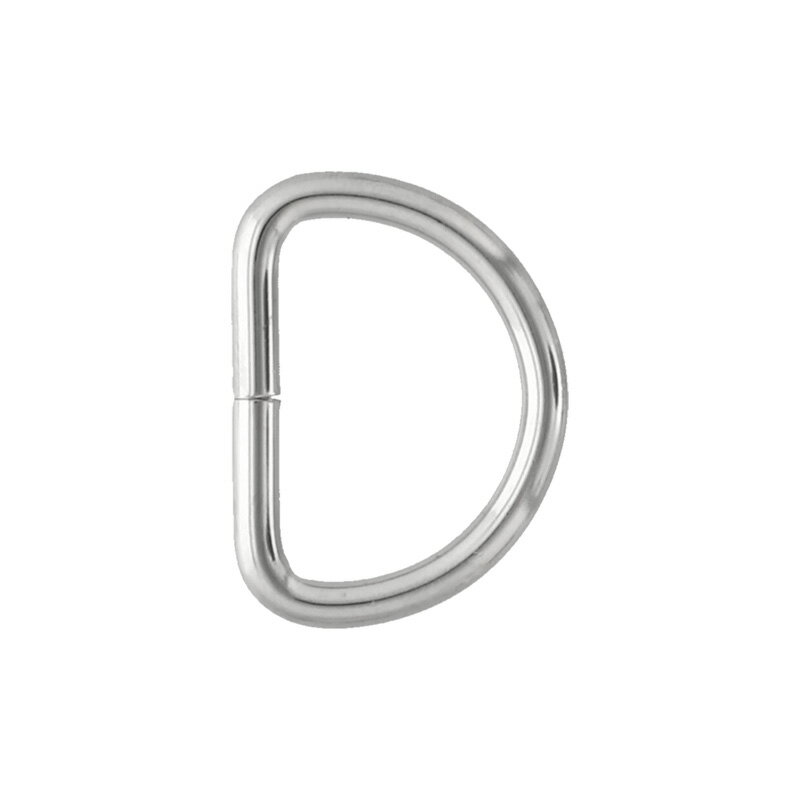Dカン 鉄製 線径φ2.5×18mm ニッケル アクセサリーパーツ 金具 接続パーツ 100個/500個/1000個