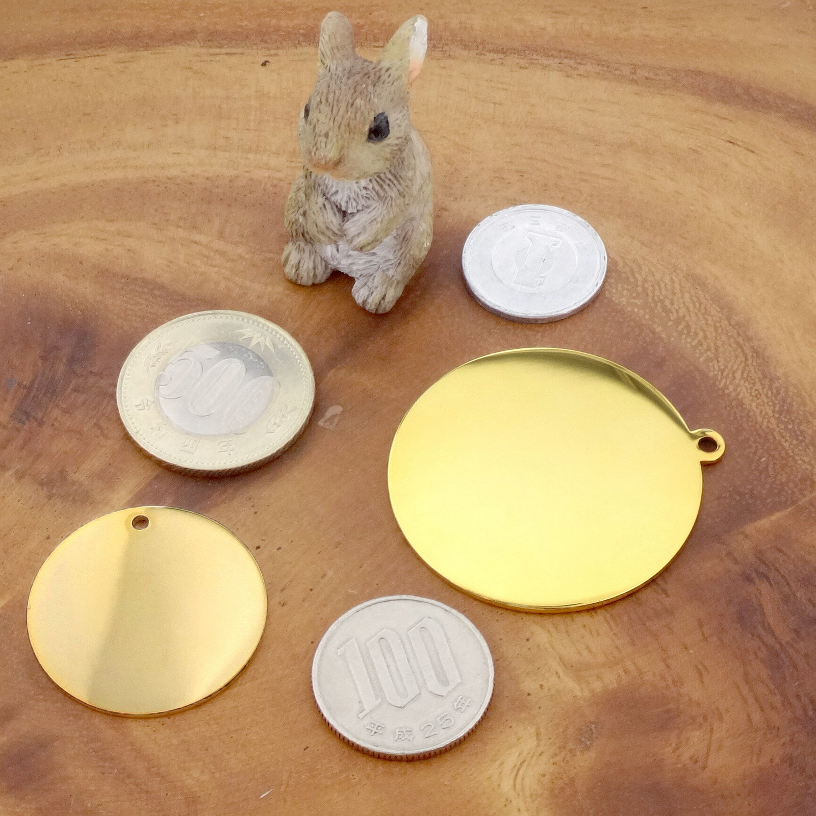 メタザプレート 真鍮製プレート メタザ材料 丸型プレート 5枚/10枚/50枚/100枚 PTCRd40 アクセサリーパーツ 磨き加工 ニッケル シルバー
