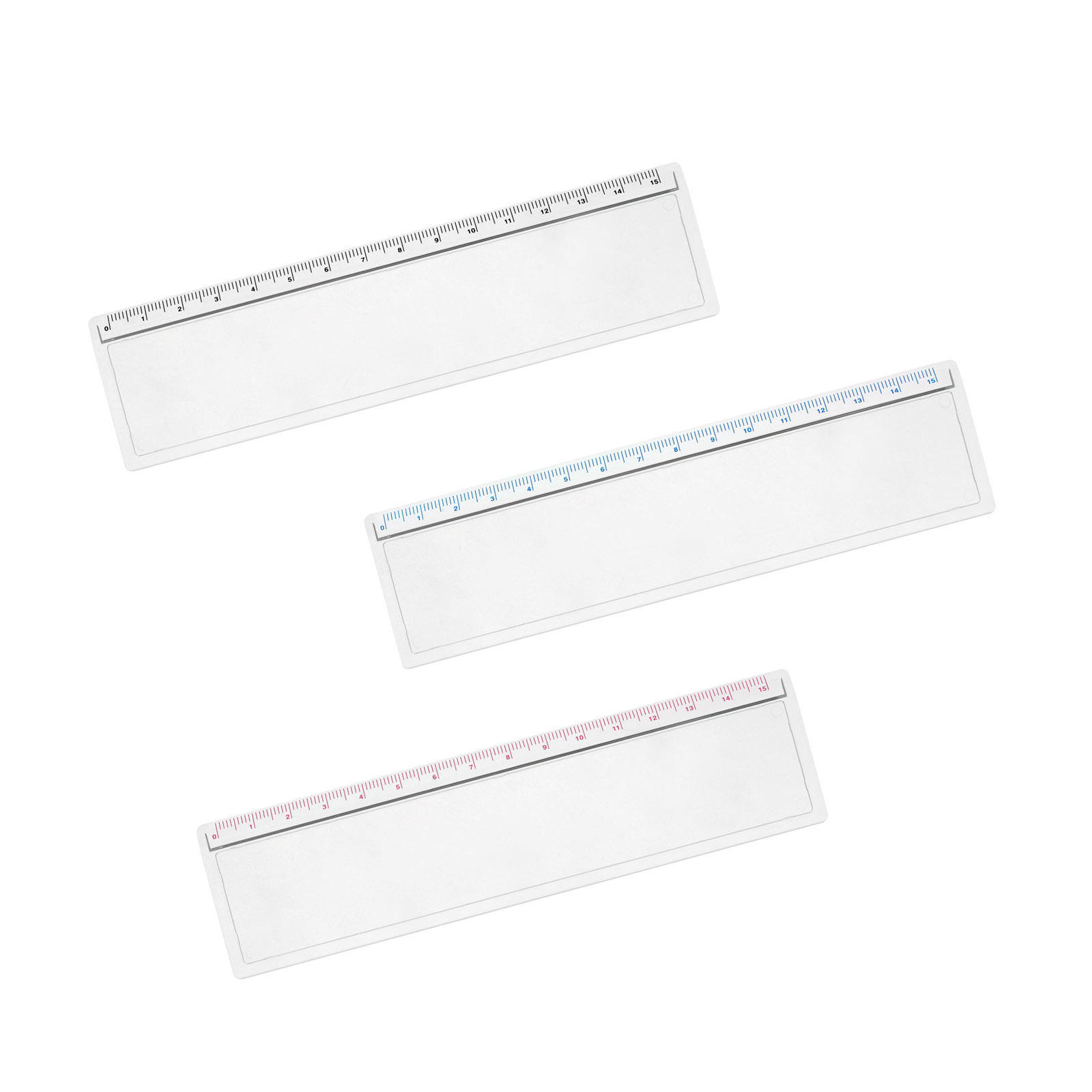 大王製作所 ハメパチ クリア定規 内寸155×30mm 本体透明 写真を入れる 手作りキット 透明パーツ 日本製 JG 目盛りカラー ピンク/ブルー/ブラック 1個/10個/100個