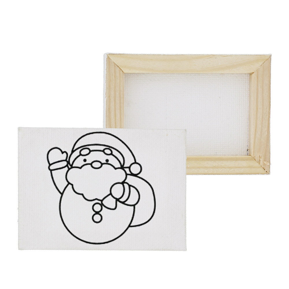 塗り絵 クリスマス ミニキャンバス 50×70mm 横向き インテリア ワークショップ イベントに 大王製作所