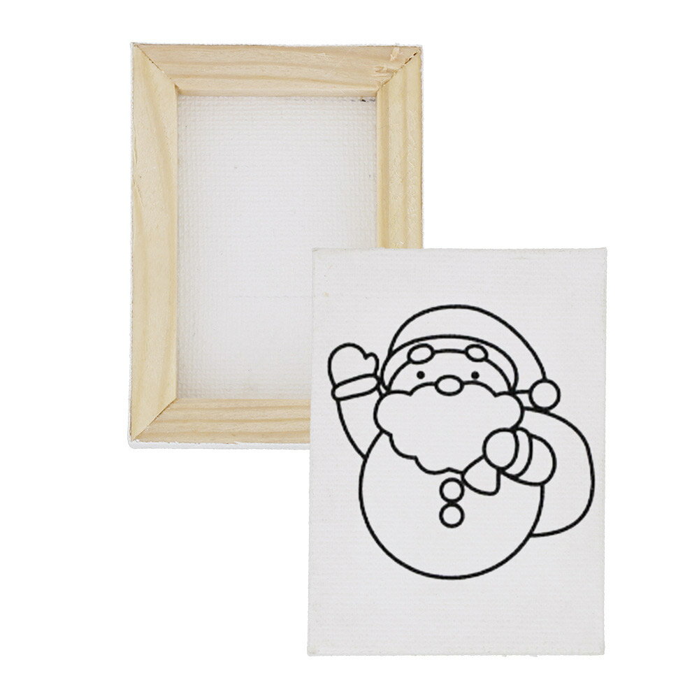 塗り絵 クリスマス ミニキャンバス 50×70mm 縦向き インテリア ワークショップ イベントに 大王製作所