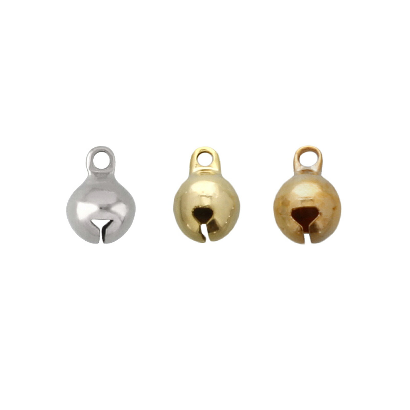 鈴 ベル 宝来鈴 パーツ 2.5分 約7.5mm メッキ 手芸 アクセサリーパーツ 10個／100個／500個／1000個