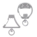 チャームフック ナスカン キーホルダー チャームナスカン 金具 ニッケル シルバー 富士山 だるま 縁起物シリーズ 回転フック パーツ 材料 10個/50個/1...