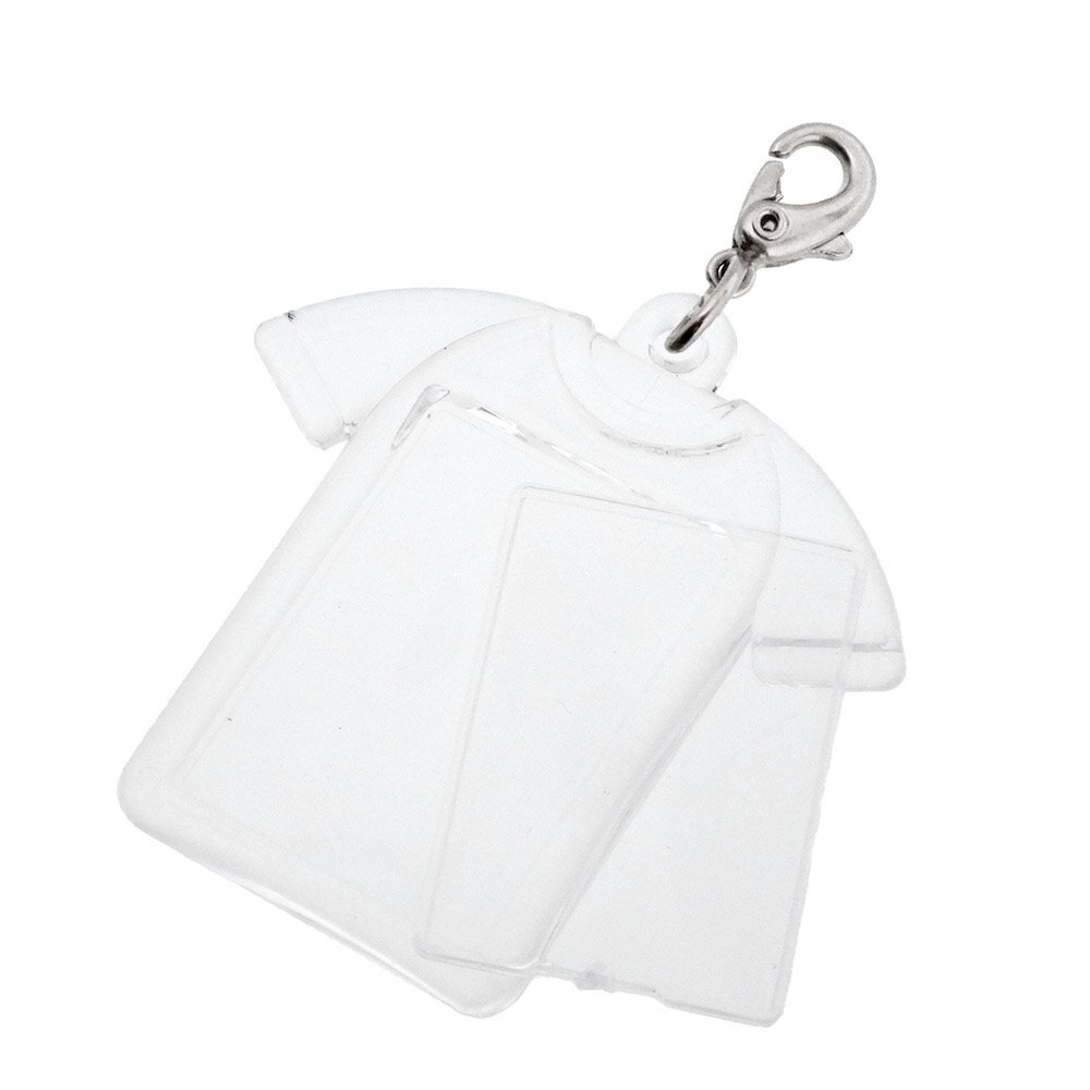 ハメパチ Tシャツ型 KT25 カニカンフック付き 大王製作所 日本製 写真を入れる チャーム 手作りキット CAF-T25A 1個/10個/100個 アクリルキーホルダー