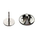 蝶タック チョータック キャッチ 針セット 直径11mm皿 ツボ ピンバッジ 金具 アクセサリーパーツ 真鍮製 シルバー ニッケル 大王製作所 100個/500...