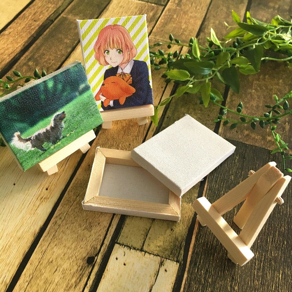 ミニキャンバス 50×70mm 無地【B級品】1個/5個 /10個/50個【在庫限り】ミニチュア 絵画 UVプリント対応 白