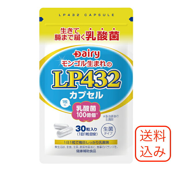 LP432カプセル 30粒 生菌タイプ 健康補助食品体内環境を整える乳酸菌「LP432」乳酸菌サプリメント南日本酪農 デーリィ