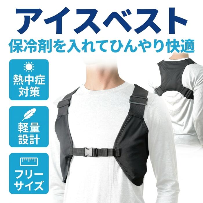 富士手袋工業 アイスベスト 単品 8590 ブレリス 保冷剤別売り 冷却ベスト 熱中症対策 作業用 空調ウェア インナー 夏 現場 工場 農業 FUJITE 保冷剤別売り