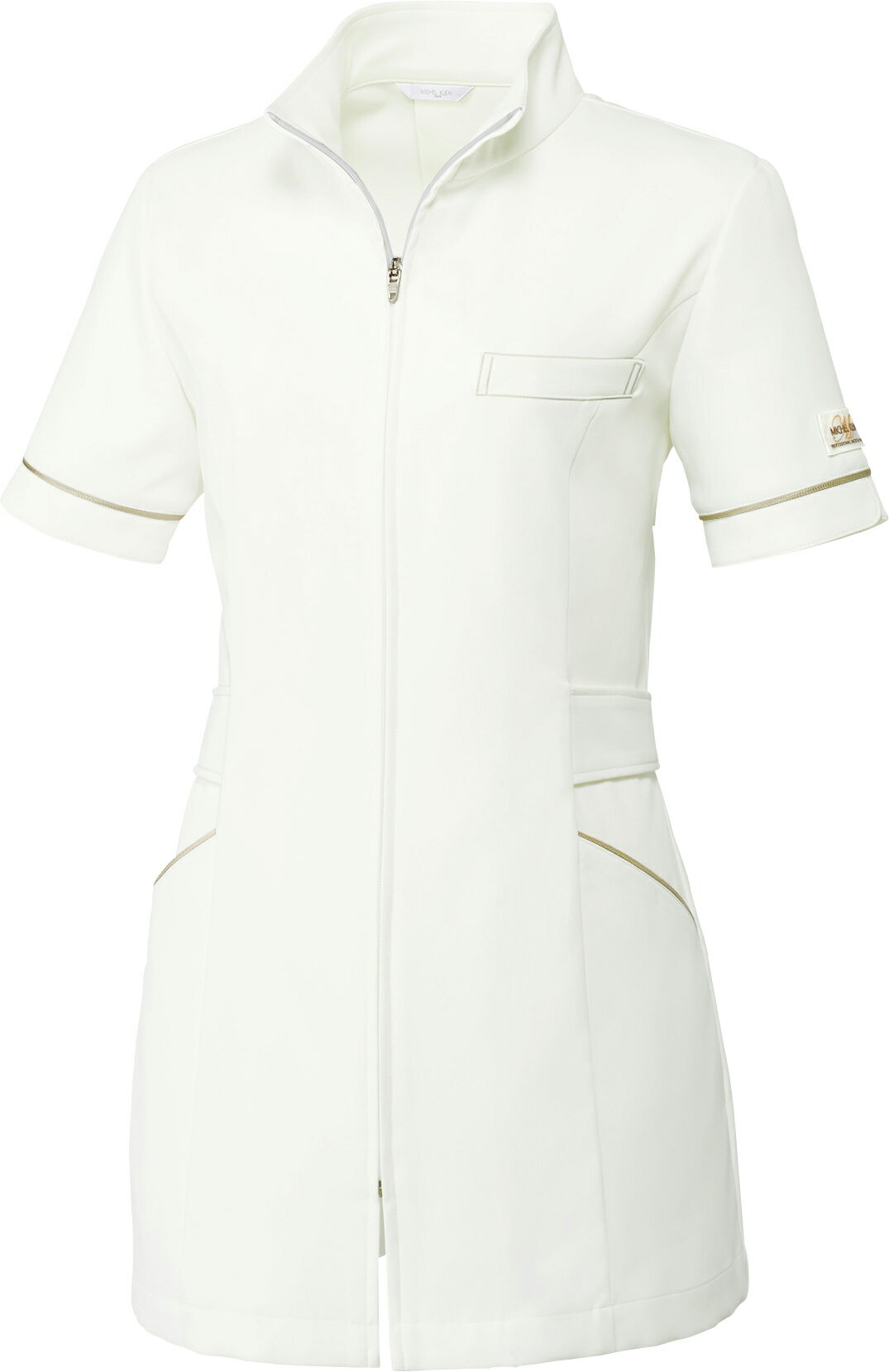 エステ チュニック ミッシェルクラン Michel Klein MK-0023 ストレッチ 透防止 制電 制菌 工業洗濯対応 SS-3L