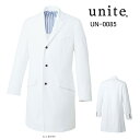 白衣 ドクターコート 男性用 ユナイト/UNITE UN-0085 工業洗濯対応ダブルニット ダブルポケット【S〜3L】