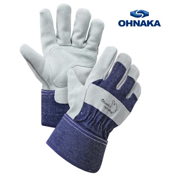 Rakuten - 牛革手袋 デニム革手袋 DN11053 10双組 内綿 大中産業 OHNAKA