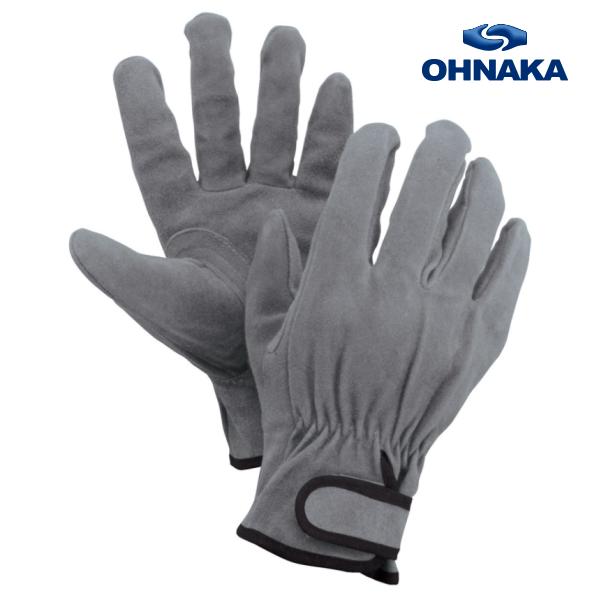 Rakuten - 牛革手袋 床革 マジック DG-2604T-LA グレー 内綿付 10双組 大中産業 OHNAKA