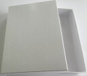 大人のおしゃれな書類箱 お道具箱白蛇柄 白X白 A3サイズ(A3書類は勿論、A3クリアファイルもそのまま入れることができます)書類収納ケース 書類整理ボックス白蛇柄