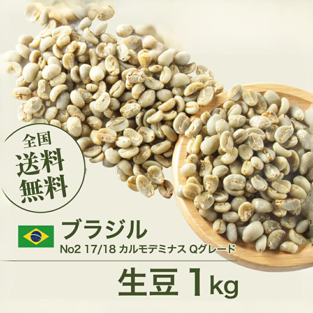 生豆 1kg ブラジル No2 17/18 カルモデミナス Qグレード  スペシャルティコーヒー 送料無料 大山珈琲