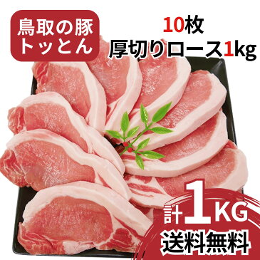 送料無料 豚ロース ステーキ 1kg 100g×10枚 鳥取県産 ロース ブランド豚 とっトン セット 豚ロース ステーキ 豚 ロース とんかつ トンカツ トンテキ 豚肉 BBQ バーベキュー キャンプ