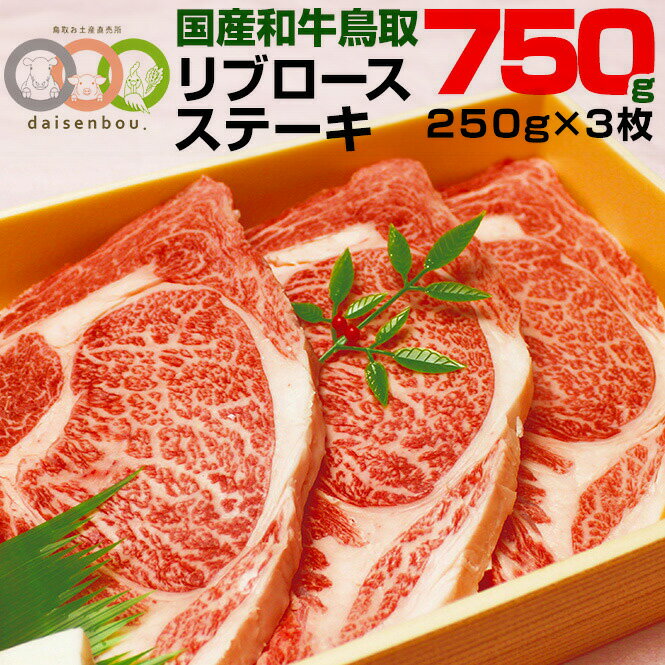 【送料無料】リブロース ステーキ 250g 3枚 鳥取和牛 すき焼き ステーキ肉 A4 A5 等級 和牛 ヒレ サーロイン 肩ロース好きに BBQ バーベキュー アウトドア キャンプ