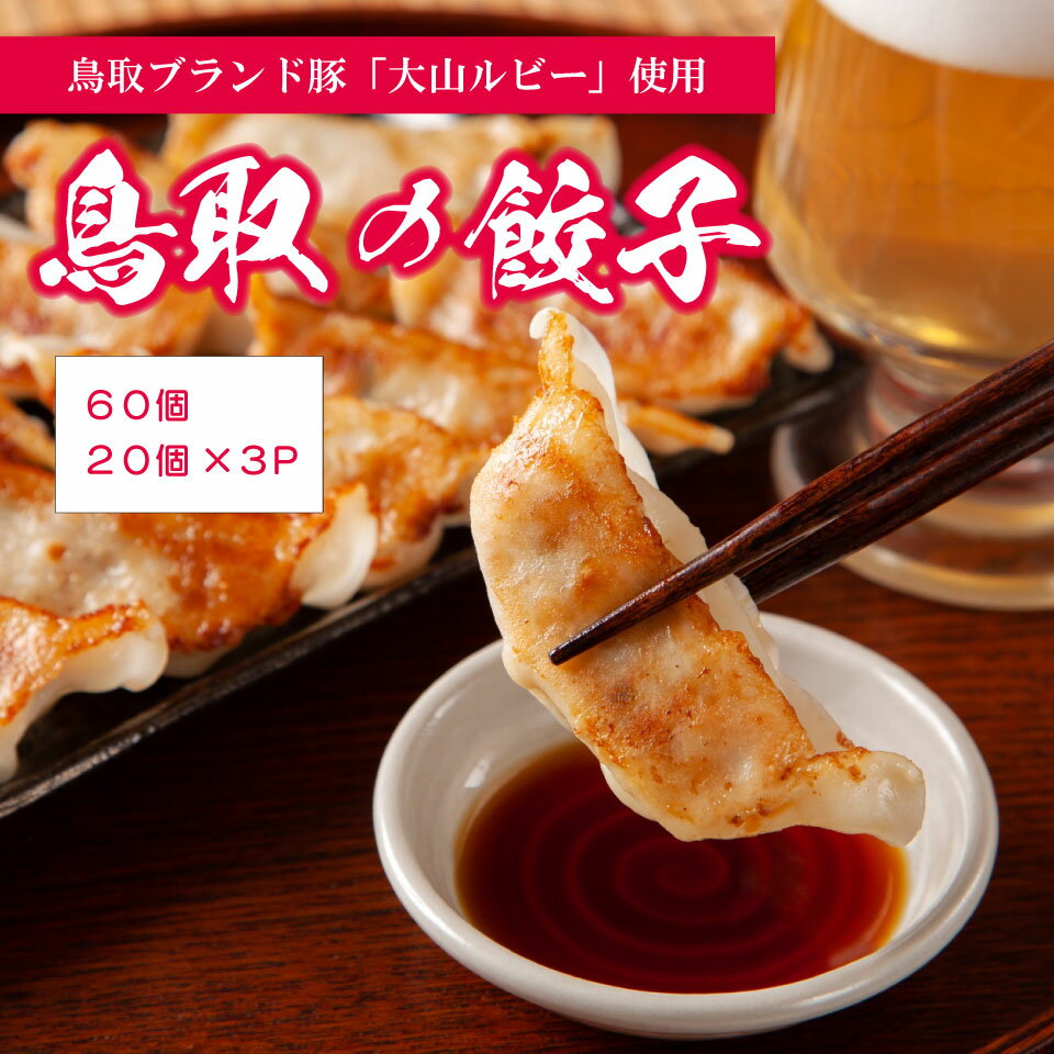 ぎょうざ 20個入×3P 鳥取 お取り寄せ 餃子 豚 鳥取 ギョーザ 大山ルビー お土産 冷凍食品 肉 仕送り おかず 簡単 惣菜 おつまみ 中華 送料無料 食...