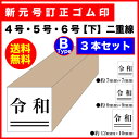 ゴム印 新元号 令和 訂正印 【下】2重線 3本セット ゴム印 (B)7mm 9mm 12mm 印鑑 ハンコ 平成 訂正 消し棒 改元用 スタンプ メール便送料...