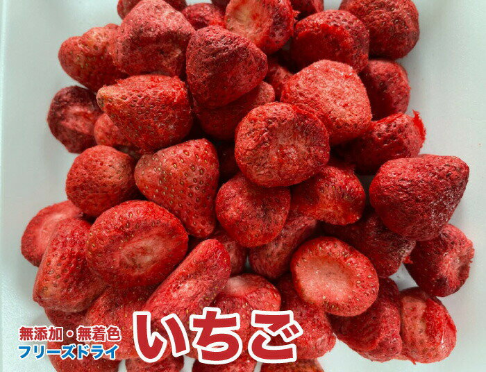 ペット用　手作り無添加 フリーズドライ　いちご【15g】【国内加工】　受注生産品　苺　イチゴ　犬　小..