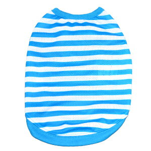 【PET】【なごみ】ペット用　ボーダーメッシュノースリーブ　2号　カラー：2.ターコイズ　JAN:45804184..