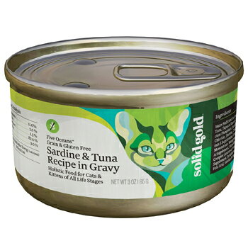 【PET】【正規品】ソリッドゴールド イワシ＆ツナ缶 85g　JAN：093766430037【T】