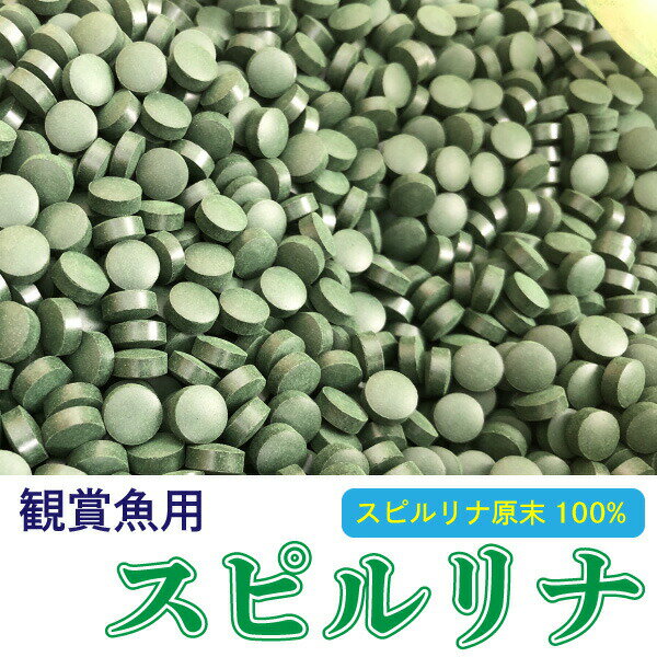 観賞魚用のスピルリナ原末100%のスピルリナ粒です。 対象：淡水魚 特長：淡水魚の副食としてご使用いただけるスピルリナ粒です。 ●品名／スピルリナ粒 ●原材料／スピルリナ原末 ●1粒あたりの重量／約200mg ●保存方法／直射日光・高温・多湿を避けて保存してください。 ●熱帯魚、ビーシュリンプの色揚げに効果があると言われています。 ご注意※本品は観賞魚用品です。目的以外の用途では使用しないでください。 ※少しづつ与えながら調整してください。 【※ご確認ください※】当店では、環境への配慮により簡易包装での発送となります。商品に悪影響のない最低限の配慮を持って梱包させて頂いておりますので、ご協力、ご理解のほど宜しくお願い申し上げます。 ※デザイン等は予告なく変更されることがあります ※※【ご購入前に必ずお読み下さい】※※ ●この商品はメール便配送により『代引き決済』不可となります。システム上、ご注文時に代引き選択できますが、受注後にご変更依頼させていただきます。予めご了承ください。●この商品はメール便によるポスト投函でのお届けとなり、到着日指定の不可・追跡番号のご案内はございません。又、宅配便と異なり到着が地域により3〜5日程度かかる場合もございます。予めご了承ください。●単品で買われた場合は送料無料ですが、他商品と一緒に買われると宅配便での配送となり、送料666円(税込) 〜 がかかります。（商品数・配送個口数により異なる）観賞魚用のスピルリナ原末100%のスピルリナ粒です。 対象：淡水魚 特長：淡水魚の副食としてご使用いただけるスピルリナ粒です。 ●品名／スピルリナ粒 ●原材料／スピルリナ原末 ●1粒あたりの重量／約200mg ●保存方法／直射日光・高温・多湿を避けて保存してください。 ●熱帯魚、ビーシュリンプの色揚げに効果があると言われています。 ご注意※本品は観賞魚用品です。目的以外の用途では使用しないでください。 ※少しづつ与えながら調整してください。 【※ご確認ください※】当店では、環境への配慮により簡易包装での発送となります。商品に悪影響のない最低限の配慮を持って梱包させて頂いておりますので、ご協力、ご理解のほど宜しくお願い申し上げます。 ※デザイン等は予告なく変更されることがあります ※※【ご購入前に必ずお読み下さい】※※ ●この商品はメール便配送により『代引き決済』不可となります。システム上、ご注文時に代引き選択できますが、受注後にご変更依頼させていただきます。予めご了承ください。●この商品はメール便によるポスト投函でのお届けとなり、到着日指定の不可・追跡番号のご案内はございません。又、宅配便と異なり到着が地域により3〜5日程度かかる場合もございます。予めご了承ください。●単品で買われた場合は送料無料ですが、他商品と一緒に買われると宅配便での配送となり、送料666円(税込) 〜 がかかります。（商品数・配送個口数により異なる）