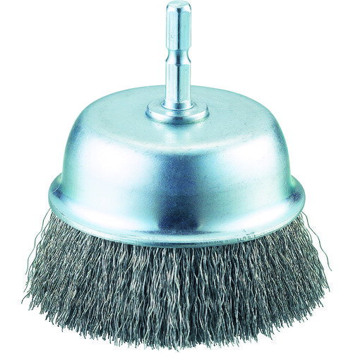 トラスコ中山 TRUSCO 軸付カップブラシ 75X軸6.35 ステンレス線 線径0.3 TB-6643-60 [1-352-0978]