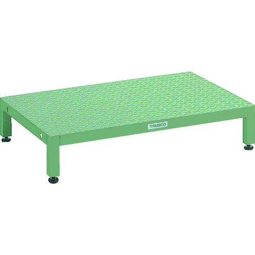 トラスコ中山 【個人宅不可】 TRUSCO 高床用縞鋼板ステップ 1200X600XH190〜220 UFSH-1260S [1-467-3701]