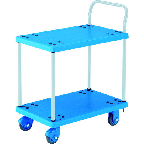 トラスコ中山 【個人宅不可】 TRUSCO 樹脂台車 グランカート サイレント 2段片袖 800X535 TP-X804 [1-489-3719]