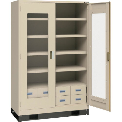 トラスコ中山 【個人宅不可】 TRUSCO スーパーヘビーキャビネット 窓・引出小8個ベース付 SHC-604LB8S-A [1-585-6950]